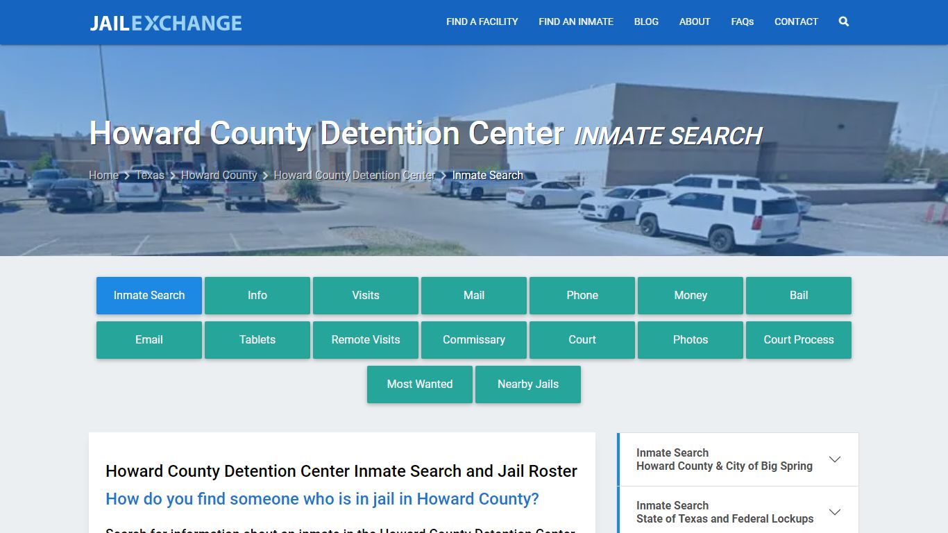 Howard County Detention Center Inmate Search - Jail Exchange